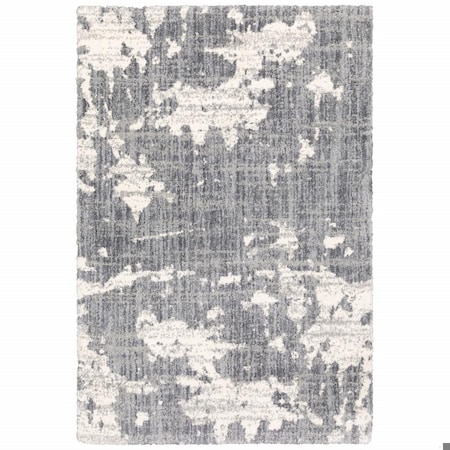 Homeroots 4 x 6 ft. Grey & Ivory Grey Matter Area Rug 383665